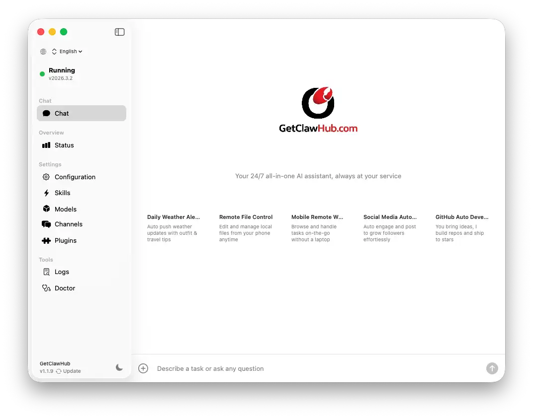 OpenClaw Home Screen