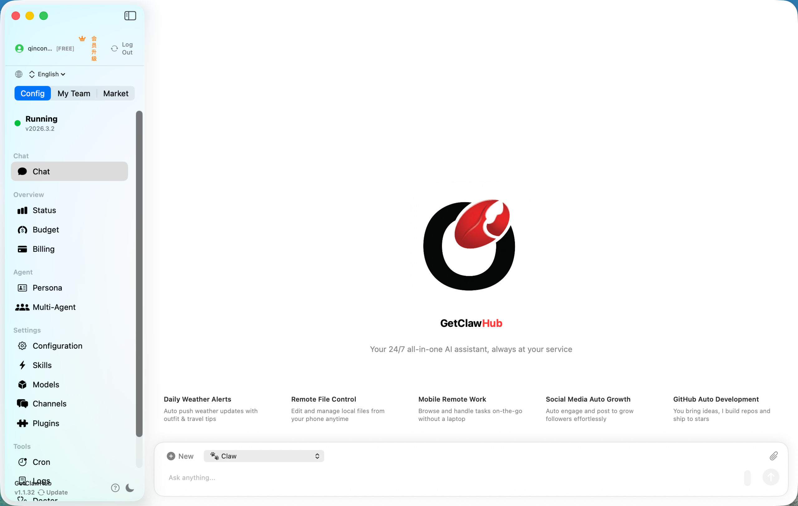 OpenClaw Home Screen